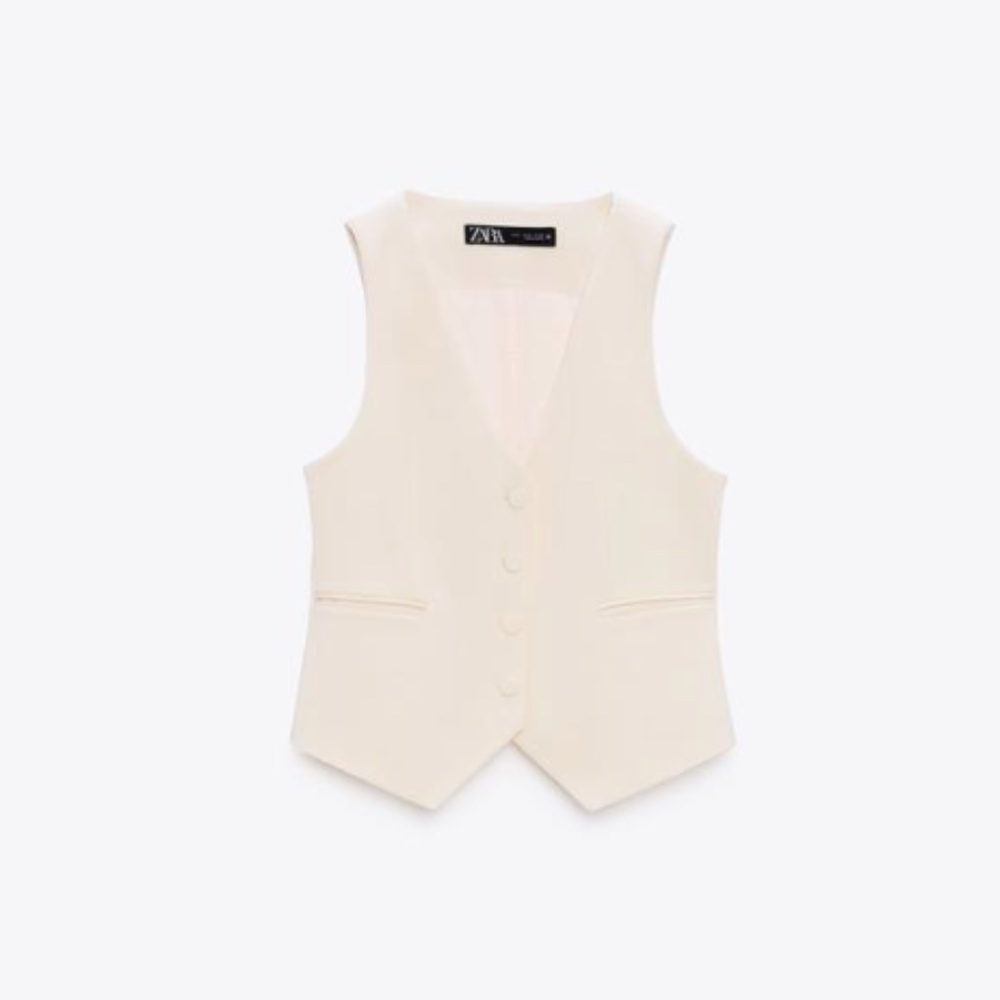 NWT Zara Fitted Waistcoat Vest